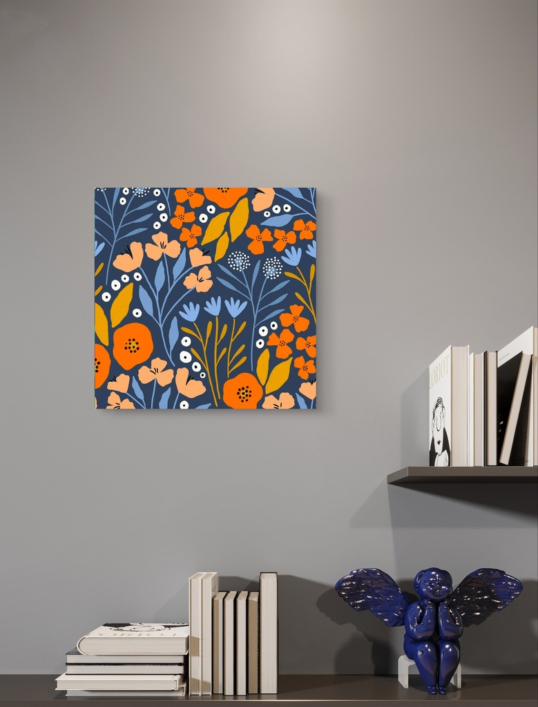 Framed Mini Paint by Numbers - Abstract Flowers