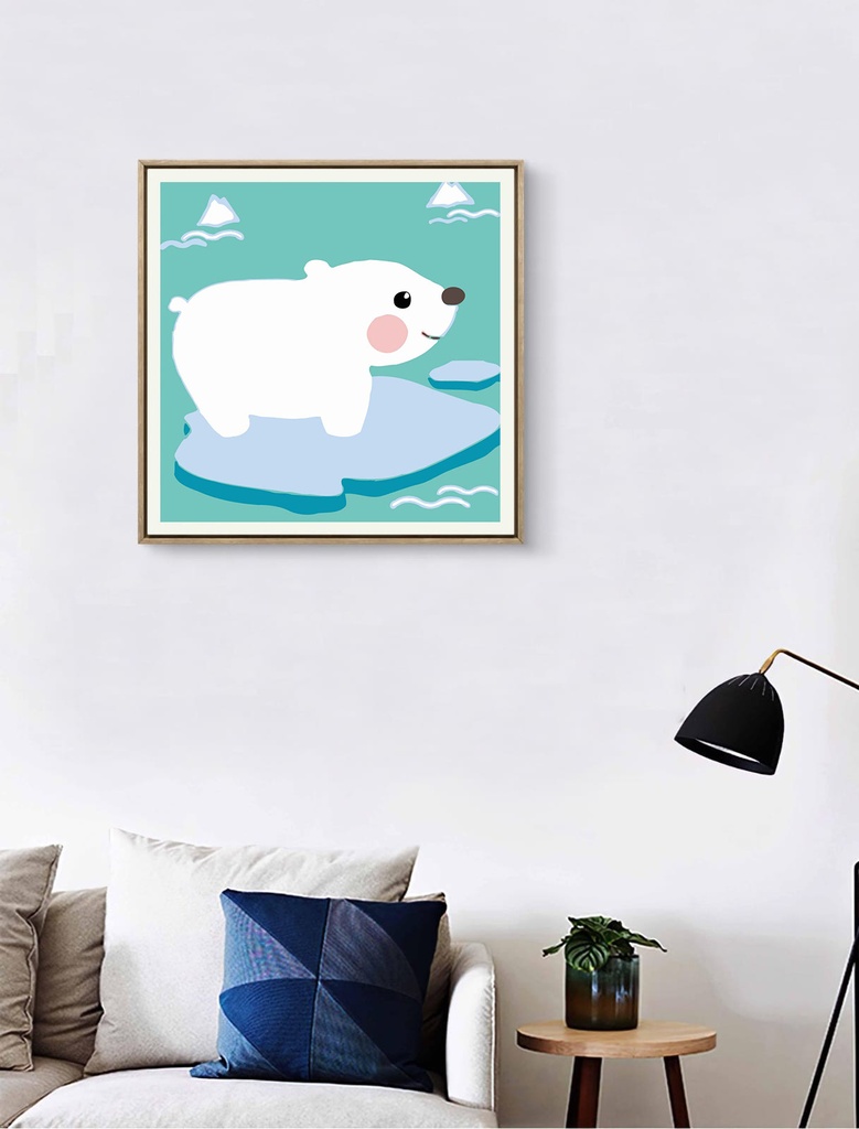 Rolled Mini Paint by Numbers - Baby Polar Bear