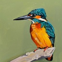 Framed Mini Paint by Numbers - Kingfisher